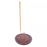 Incense Holder Incense Burner Incense Plate for Stick Cone Fragrant Woods, 100% Wooden Handcrafts, Solid Wood Glossy Coated with High Quality Brass Plate Tray, Multi-Purpose Holders